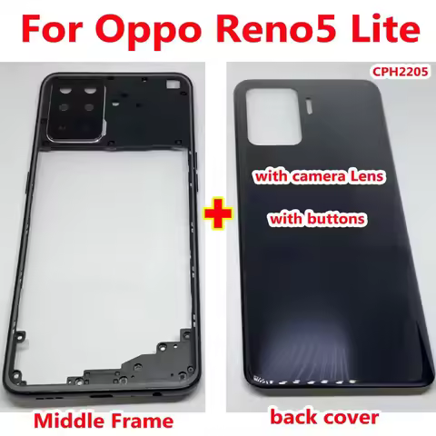 High Quality Front Middle Frame Housing For OPPO Reno 5 Lite 5Lite Reno5 Lite Back Cover Battery Doo