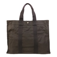HERMES 帆布Herline銀扣手挽袋