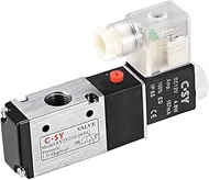 uxcell DC 12V 3 Way 2 Position 1/4 inchesPT,Pneumatic Air Control NC Solenoid Valve,Internally Singl