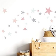 Little Deco DL409 Wall Sticker 60 Stars Children's Room Girls Stars I Mint Pink Grey I Many Colours 