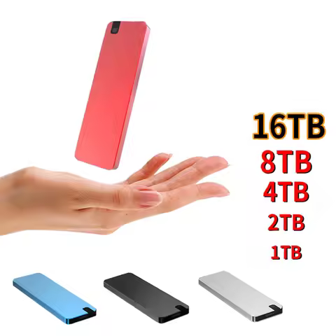 For Portable SSD 1TB External Mobile Solid State Drive High Speed 2TB 4TB 8TB 16TB Hard Drive Laptop