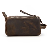 Crazy hourse type genuine cowhide leather handbag for men,Wanita/