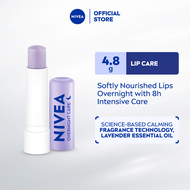 NIVEA Lip Overnight Care Lip Balm 4.8g / 8 Hours Intensive Moisture / Shea Butter / Lavender Essenti