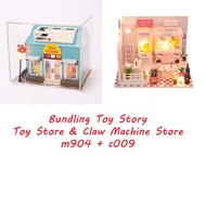 DIY Miniature Dollhouse Toy Store and Claw Machine Store Bundling Package