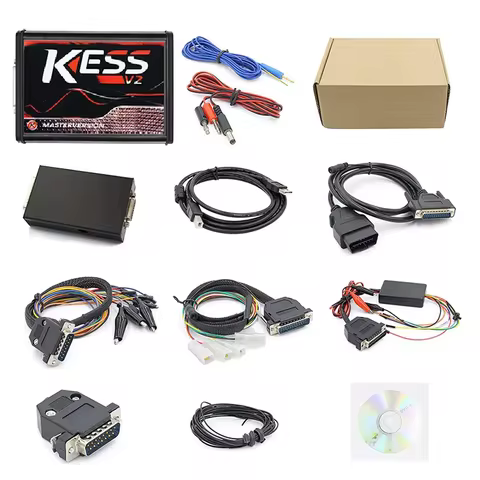 Red KESS V2 Online Unlimited EU Kess V5.017 2.80 ECU Chip Tuning Kit K tag V7.020 OBD2 Car ECU Progr