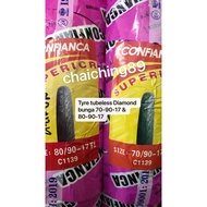Tyre tubeless Bunga Diamond 70-90-17 / 80-90-17 Tubeless