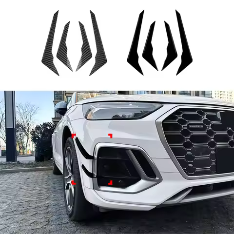 For Audi Q5 FY Sline 2020-2024 Front Bumper Lip Splitter Fog Lamp Grill Spoiler Cover Air Vent Wind 