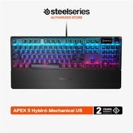 SteelSeries Apex 5 Hybrid Mechanical Gaming Keyboard คีบอร์ดเกมมิ่งปุ่มกึ่งแมคคานิคอล ไฟ RGB พร้อมแท