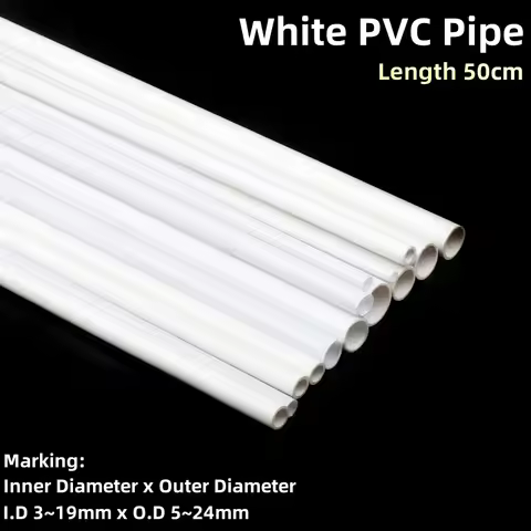 2~10PCS 50cm O.D 5~24mm PVC Plastic Pipe Tube Aquarium Tank Water Pipe Planting Frame Tube Garden Ir