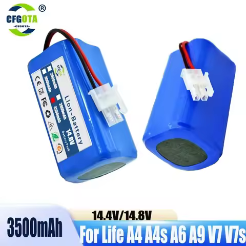 NEW 14.8V 3500mAh Lithium Battery For ILIFE A4 A4s V7 A6 V7s Plus Robot Vacuum Cleaner ILife 4S1P re
