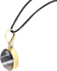 Green Velly Black Stone Sulemani Hakik Panchdhatu Pendant with Lab Report for Women and Men