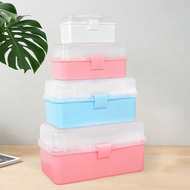 Three-Layer Storage Box Art Tool Box Household Medical Box Foldable Storage Box Hardware Parts Box N