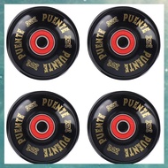 【T Q L I】 PUENTE 4Pcs/Set Cruiser Skateboard Wheels PU Wheels Long Board Cruiser Wheels with ABEC-9 