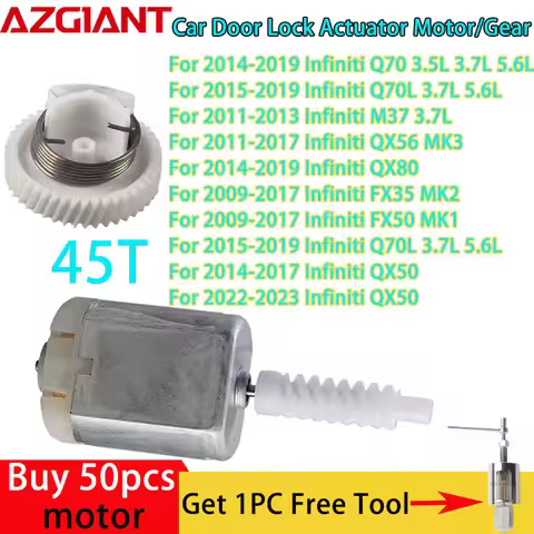 Azgiant Car Power Door Locks Actuator Motor Gear for Infiniti QX50/Q70/Q70L/M37/QX56 MK3/QX80/FX35 M