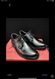 รองเท้าคัดชูหนังนุ่มแท้Bogie1แท้100% สีดำผูกเชือก