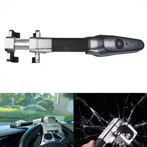 Universal Car Steering Wheel Lock Security Car Theft Alarm Lock Retractable Theft Protection T-Locks