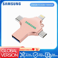Samsung Pendrive 512GB 1TB USB OTG ổ đĩa flash cho iPhone iPad Android Pendrive 4in1 lưu trữ bên ngo
