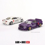 รถหล่อขึ้นรูปแบบเปิดประทุน GT-R 1:64 Nissan Skyline (R34) ขนาดเล็ก GT Kaido House