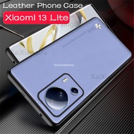 PU Leather Texture Phone Case For Xiaomi 13 Lite 13 pro 13Lite 13pro Xiaomi13Lite Xiaomi13pro Casing Soft TPU Edge Protection Bumper Shockproof Back Cover