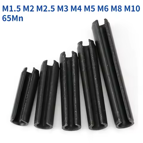 M1.5 M2 M2.5 M3 M4 M5 M6 M8 M10 65Mn Black Carbon Steel Spring-Type Straight Pins Spring Elastic Cyl