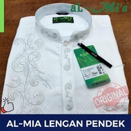 Baju Koko Al-Mia Mt Original Putih Lengan Pendek Fashion Muslim Almia