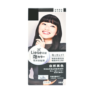 Liese 莉婕 泡沫染髮劑 染髮液100ml+護髮乳8g  自然黑色  1盒