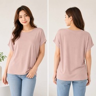 Batwing Sleeve T-Shirt Rayon Fabric Chubby Girls Can Wear It [Batwing TShirt]