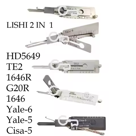 Repair Toos Lishi Pick 2in1 Yale-6 Yale-5 CISA-5 for Cylinder Lock Keyway Kit TE2 HD5649 1646R 1646 