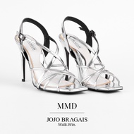 Jojo Bragais MMD Metallic Silver 4-Inch High Heels | Pageant Heels