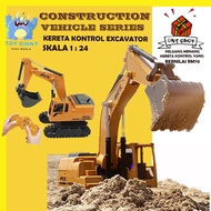Excavator Remote Control 8 Channel 2.4Ghz Scale 1:24 Die-Cast Excavator Mainan Control Excavator Mai