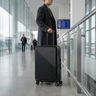 Dreamin Pro 24吋日本煞車靜音輪上掀前開式行李箱-曜石黑