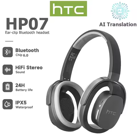 HTC Original AI Translate Headphone HP07 HiFi Stereo Sound Wireless Bluetooth Earphones Sport Game H