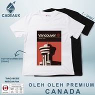 CANADA 7 SOUVENIR T-Shirt CANADA COUNTRYTAG 24s Combed Cotton T-Shirt SOUVENIR PREMIUM GIFT