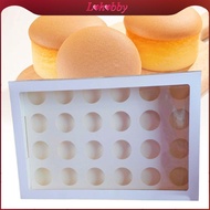 [Lohobby] Cupcake Box Cupcake Carrier 24 Count Multipurpose Bakery Box Cupcake Holder for