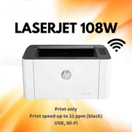 Máy in Laser trắng đen HP 108w Printer (In Wifi Trắng)_4ZB80A (bao gồm hộp mực) - Hàng HP Việt Nam