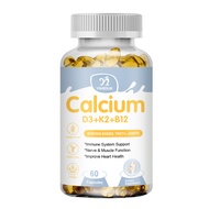 Vitamin D3 + K2 + B12 Calcium Capsule Daily Vitamin Supplement Supports Healthy Bones &Teeth & Muscl