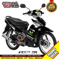 Decal Vega ZR Full Body Stiker Vega ZR Full Body Striping Vega ZR Variasi Full Body Movistar Motogp