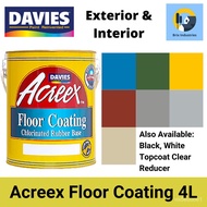 Davies Acreex Rubber Based Floor Paint 4 Liters All Colors Available Floor Coating Acreex Reducer