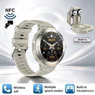New D13 Smart Watch with NFC TWS 2 in 1 Wireless Headset BT Call Earphones Sports Fitness Tracker Pl