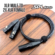 XLR Male to 2 XLR Female Branch Cable Spl Audio Cm-1000 Female Splitter to 2 Female - 10 Meters