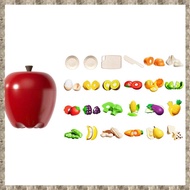 Kids Fruit Vegetable Cutting Play Food 25PCS Set Educational Kitchen Pretend Toy Role Play 3 Year Ol