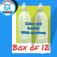 1 liter pet bottle with sportscap 12pcs/box