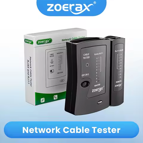 ZOERAX Network Ethernet Cable Tester for LAN RJ45 Cat5 Cat5e Cat6 Cat6a Cat7 UTP/Shielded Cable and 
