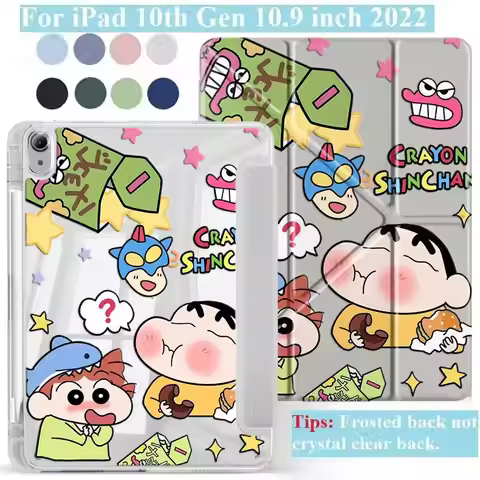 New Crayon Shin-chan Tablet Case For iPad Air 4 5 M3 M2 1 2 M4 11inch Pro 11th 10th 9th 8th 7th 12.9