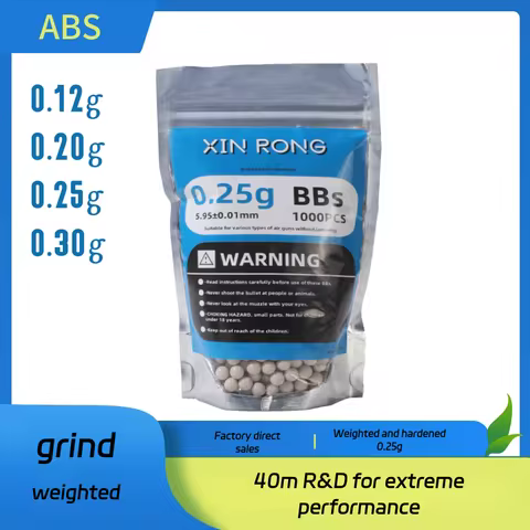 1000Rounds Airsoft Paintball 6mm 5.95 BBs Bullets 0.2g/0.25g Strike Ball Tactical Air Gun High quati