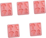 NOLITOY 5pcs Coconut Watermelon Mold Cap Jelly Molds Cookie Stencils Ice Cream Molds Gummy Bread Mold Ice Ball Mold Tail Mousse Fruit Ice Cookie Mold Candy Toy Pink 3d Chocolate