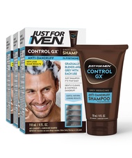 Just For Men Control GX Grey Reducing Anti-Dandruff Shampoo, Gradual Hair Color, Controls Dandruff w