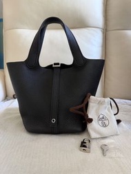 Hermes Picotin 18 黑銀