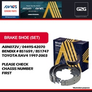 Brake Shoe Advics A8N072V / 04495-42070 Toyota RAV4 1997-2003