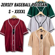 Plain Baseball Jersey for Men and Women, dryfit Material, SML 2XL 3XL 5XL - Plain Baseball Jersey - 